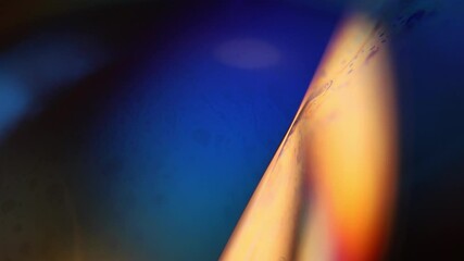 Poster - Blue and yellow liquid surface, geometric liquid background, straight lines, smooth waves, flat surfaces