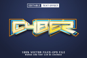 Poster - Cyber 3d Text - Editable Text Effect
