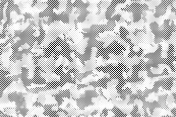 Leinwandbilder - Abstract halftone camouflage military texture background soldier repeated seamless pattern. Dotted camouflage pattern background seamless vector illustration.