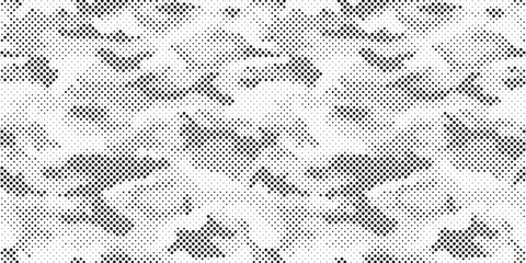 Leinwandbilder - Abstract halftone camouflage military texture background soldier repeated seamless pattern. Dotted camouflage pattern background seamless vector illustration.