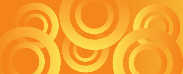 Poster - Abstract orange background with circles. Vectors, eps 10