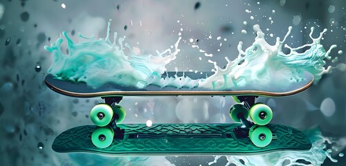 Wall Mural - skateboard, skate, skateboarding, board, background, sport, skating, street, extreme, youth, skatebo