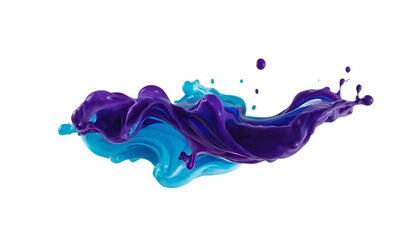 Wall Mural - A vibrant, abstract swirl of blue and purple liquid dances against png background,colours, wave, background, colourful, dynamic, flow, flowing, fluid, liquid, movement, purple, swirl, vibrant, 