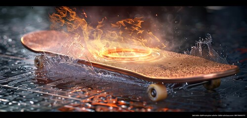 Wall Mural - skateboard, skate, skateboarding, board, background, sport, skating, street, extreme, youth, skatebo