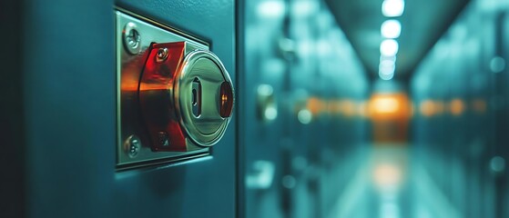 Poster - Server room lock, data security, technology