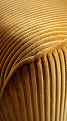 Poster - Abstract Close Up of Golden Brown Corduroy Fabric Texture Macro Shot Material Detail Pattern Design
