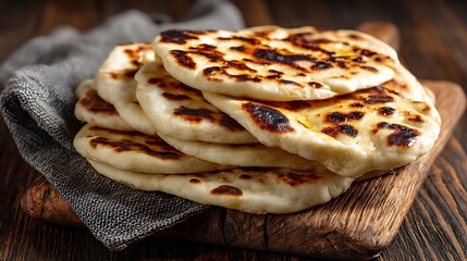 Poster - Indian naan bread, isolated