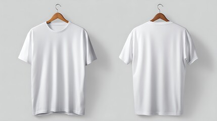 Aufkleber - Front and back view of white oversized cotton t-shirt mockup