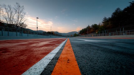 Aufkleber - Empty race track, long exposure shot
