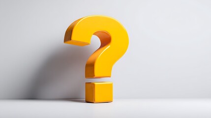 Aufkleber - Design of question mark with blank space on white backdrop