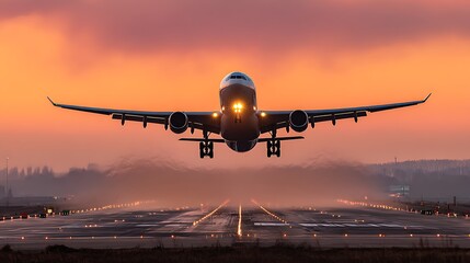 Poster - A plane taking off from an airport