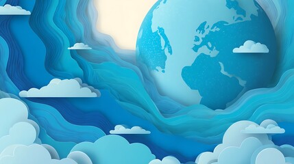 Aufkleber - World ozone day background, international day for the preservation concept