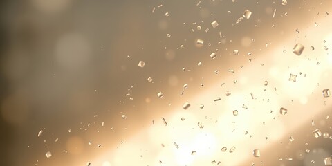 Poster - Abstract background featuring small cube shapes scattered with a blurred light source behind them