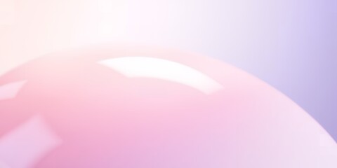 Poster - A soft focus image showing a large pink sphere with a bright white highlight and pastel background
