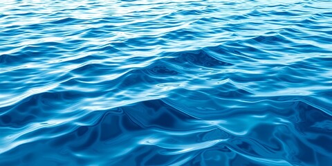 Poster - A serene view of gentle ocean waves rippling across the surface under natural lighting conditions
