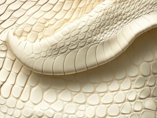 Poster - Close up of ivory reptile skin texture with raised scales in a detailed shot for fashion and design projects