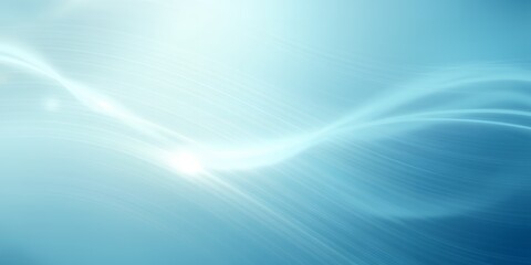 Poster - Abstract light blue background with flowing lines and soft gradients creating a serene atmosphere