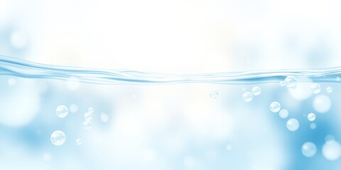 Poster - A serene view of water with gentle ripples and soft bokeh creating a calming and refreshing scene