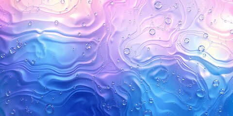 Poster - An abstract background with a combination of blue purple and pink colors and water droplets effect