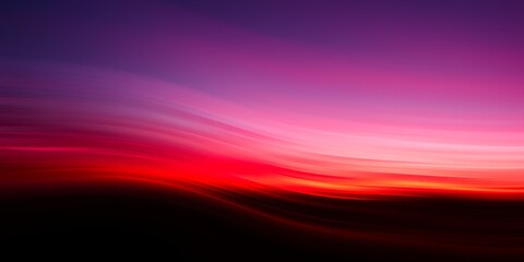 Poster - An abstract depiction of a vivid sunset with gradients of purple pink and red hues in the sky