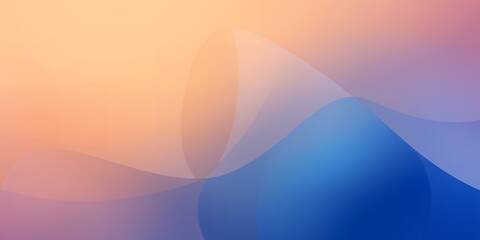 Poster - Abstract gradient background featuring a blend of peach purple and blue hues with soft waves and curves