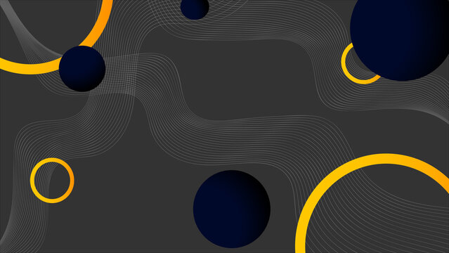 Minimalist vector black background and gold color.