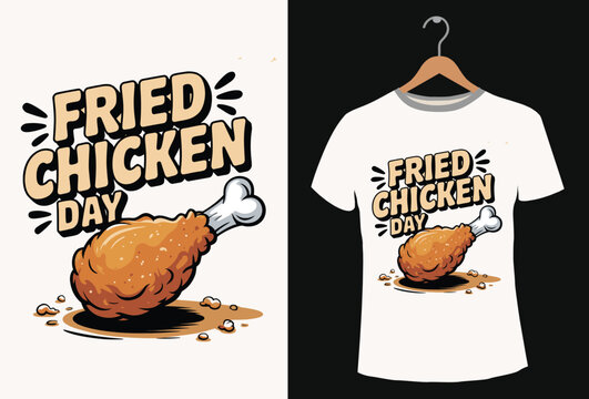 Fried Chicken Day T-shirt Design.