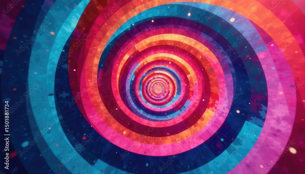 Overlapping circles creating optical illusion, overlapping art, geometric art, background design