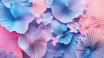 Poster - A close-up view of a bouquet of handmade paper flowers in various colors and shapes