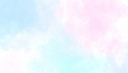 Wall Mural - pastel pink and blue cloudscape background