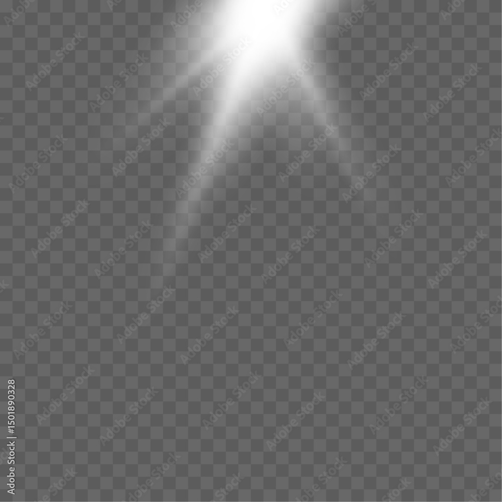 Light Rays Effect In Vector Vector de Stock Sunlight Ray Flare on Transparent Background – Vector ...