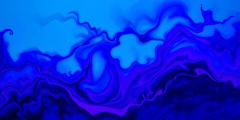 Poster - An abstract depiction of swirling blue and purple hues creating a fluid, dynamic composition