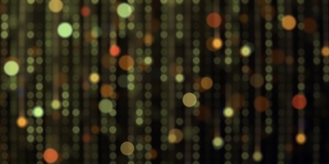 Poster - Blurred background of vertical lines of bokeh lights in shades of gold green and orange hues