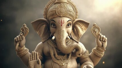 Aufkleber - A sculpture of an elephant grasping a snake in its trunk, possibly symbolizing power and control