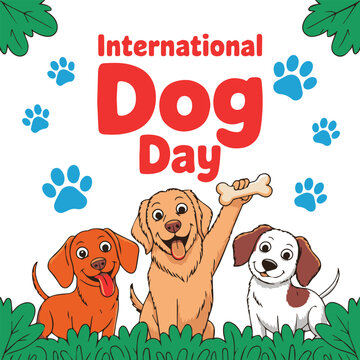 illustration for International Dog Day