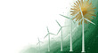 © Famuji - Wind Turbine and Sun Illustration