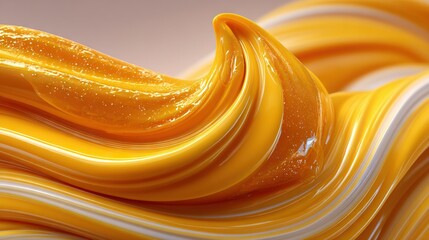 Wall Mural - a yellow and white object dotted with water droplets atop