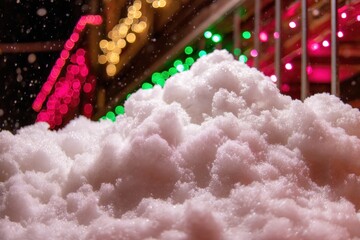 Wall Mural - White snow pile resting on the ground outdoors during daylight with a clear background.