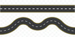 © Mazo - Curved winding road from top view and straight road, winding road and straight road isolated from background, illustration. vector eps 10