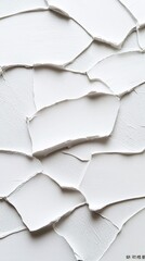 Poster - White Stucco Wall Texture with Brush Lines