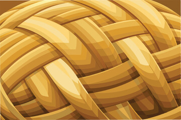 Poster - Stylized vector illustration of woven texture featuring intricate patterns in light-toned colors suitable for backgrounds and graphic design projects