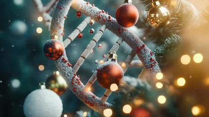 Poster - A close-up view of a decorated Christmas tree with colorful ornaments, perfect for holiday cards or decorations