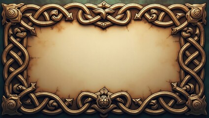Poster - Celtic Frame Design Featuring Intricate Patterns for Creative Projects or Displays