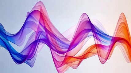 Poster - colorful abstract waves dynamic visual effect in purple, pink, and blue, blending vibrant designs th