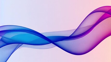 Poster - beautiful abstract design of flowing waves in blue and purple, evoking movement and tranquility with