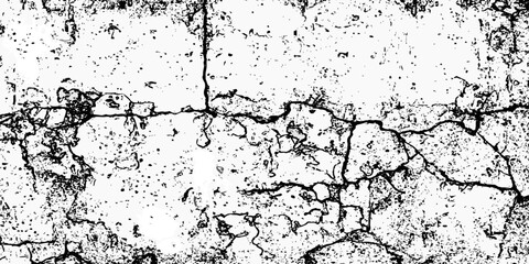 Aufkleber - white surface with a pattern of cracks and dark spots all over it, creating a distressed and aged texture and effect grunge white background.