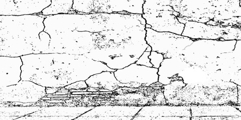 Aufkleber - cracked black lines and textured areas, creating an abstract, grunge-like background effect.
