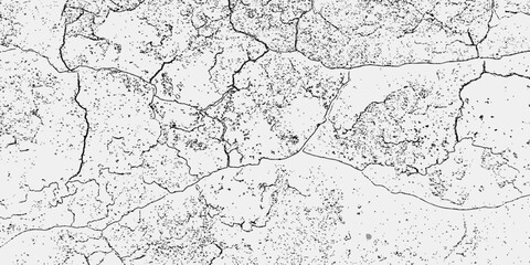 Aufkleber - white surface with a pattern of cracks and dark spots all over it, creating a distressed and aged texture and effect grunge white background.