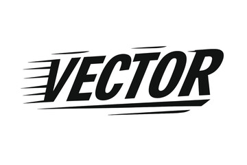 Poster - Dynamic black vector graphic design showcasing speed and motion in a creative burst format