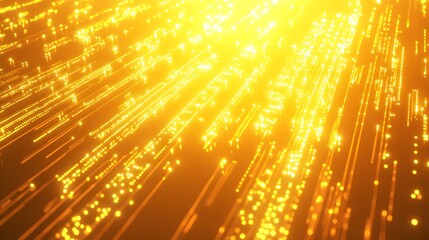 Poster - Golden light trails radiating outward.
